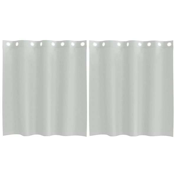 Cortinas de gasa con ojales 2 uds gris claro 140x140 cm M 2