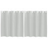 Cortinas de gasa con ojales 2 uds gris claro 140x140 cm 2