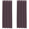 Cortinas de gasa con ojales 2 uds morado 140x260 cm 2