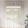 Cortinas de voile com ilhós 2 pcs creme 140x260 cm 1