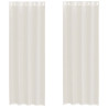 Cortinas de gasa con ojales 2 uds crema 140x260 cm 2