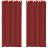 Cortinas de gasa con ojales 2 uds rojo vino 2