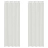 Cortinas de gasa con ojales 2 uds blanco 2