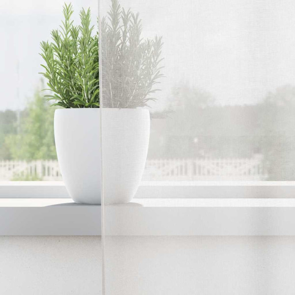 Cortinas de gasa con ojales 2 uds blanco M 3