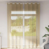 Cortinas de voile com ilhós 2 pcs areia 1