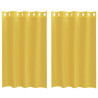 Cortinas de gasa con ojales 2 uds amarillo 2