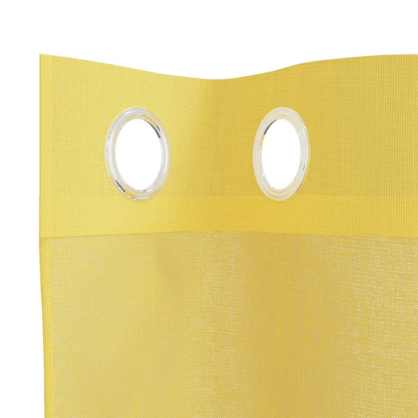 Cortinas de voile com ilhós 2 pcs amarelo M 5