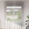 Cortinas de gasa con ojales 2 uds gris claro 140x260 cm 1