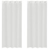 Cortinas de voile com ilhós 2 pcs branco 2
