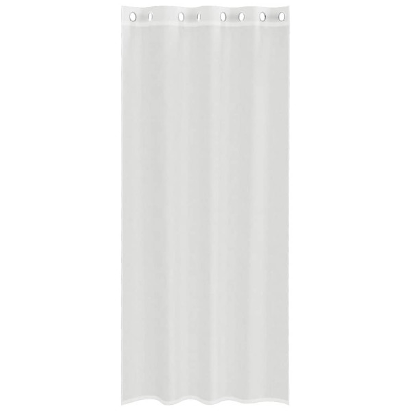 Cortinas de voile com ilhós 2 pcs branco M 4