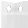 Cortinas de voile com ilhós 2 pcs branco 5
