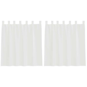 Cortinas de gasa con bolsillos para varillas 2 uds. blanco H