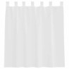 Cortinas de voile com bolsos para varão 2 pcs branco 4