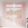 Cortinas de gasa con bolsillos para varillas 2 uds. rosa 1
