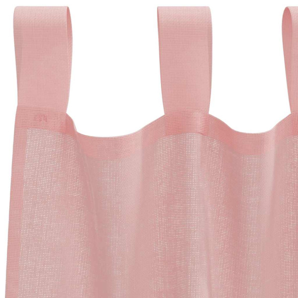 Cortinas de voile com bolsos para varão 2 pcs rosa M 5