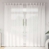 Cortinas de voile com bolsos para varão 2 pcs branco 1