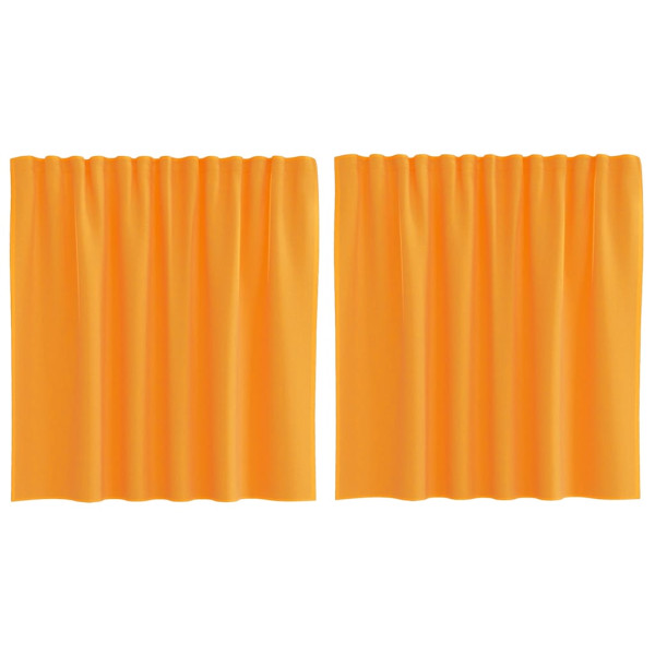 Cortinas de voile com laços 2 pcs laranja 140x140 cm M 2