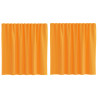Cortinas de voile com laços 2 pcs laranja 140x140 cm 2
