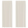 Cortinas de gasa con trabillas 2 uds. crema 2