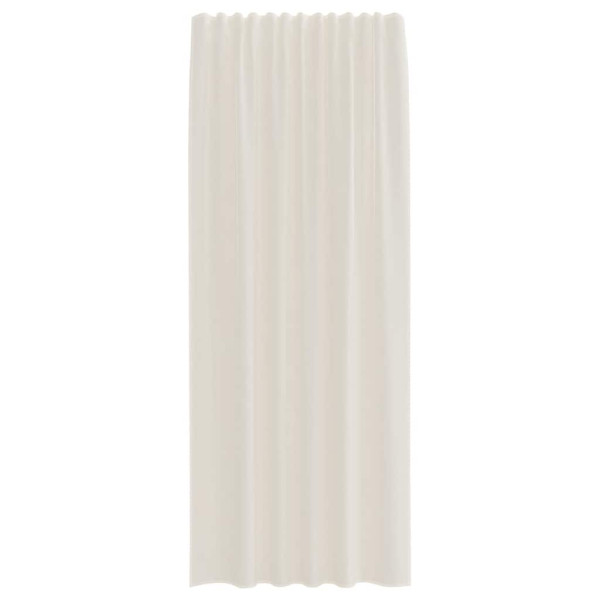Cortinas de voile com aba 2 pcs creme M 4