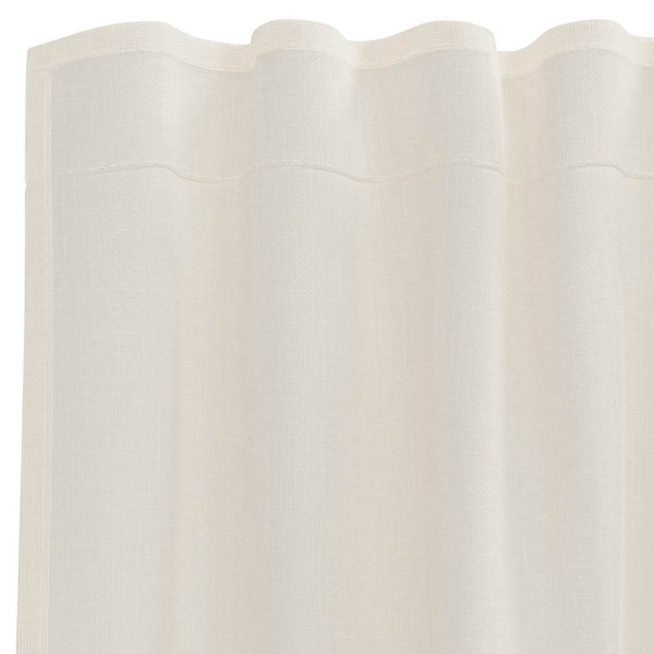 Cortinas de gasa con trabillas 2 uds. crema M 5