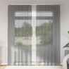 Cortinas de gasa con trabillas 2 uds gris oscuro 140x245 cm 1