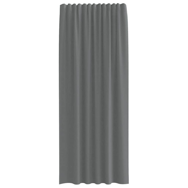 Cortinas de gasa con trabillas 2 uds gris oscuro 140x245 cm M 4