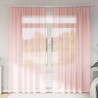Cortinas de voile com laços 2 pcs rosa 140x225 cm 1