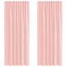 Cortinas de gasa con trabillas 2 uds rosa 140x225 cm 2