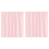 Cortinas de voile com laços 2 pcs rosa-claro 140x140 cm 2