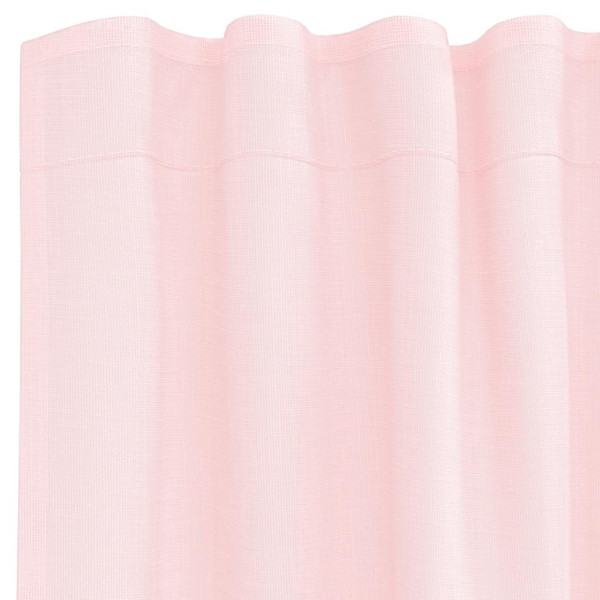 Cortinas de voile com laços 2 pcs rosa-claro 140x140 cm M 5