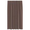 Cortinas de voile com aba 2 pcs castanho 4