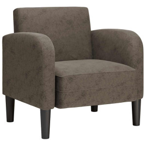 Sillón con reposabrazos gris oscuro 54 cm cuero sintética H
