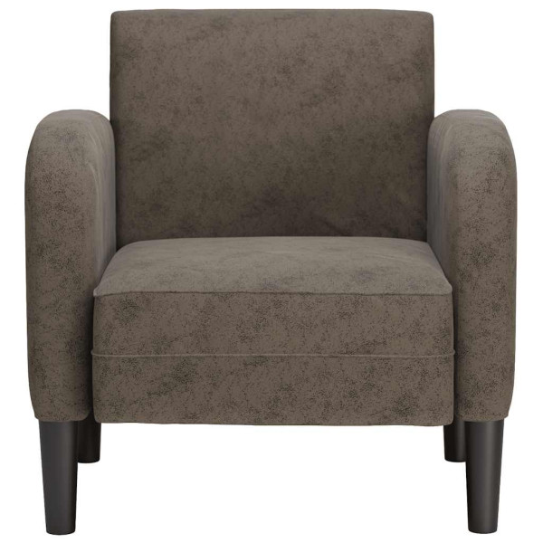 Sillón con reposabrazos gris oscuro 54 cm cuero sintética M 3