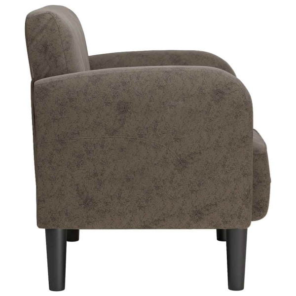 Sillón con reposabrazos gris oscuro 54 cm cuero sintética M 4