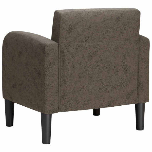 Sillón con reposabrazos gris oscuro 54 cm cuero sintética M 5