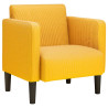 Armchair com braço amarelo claro 54 cm pana tecido 2