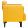 Armchair com braço amarelo claro 54 cm pana tecido 4