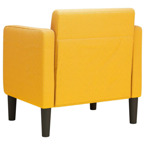 Armchair com braço amarelo claro 54 cm pana tecido M 5