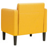 Sillón con reposabrazos amarillo claro 54 cm tejido de pana 5