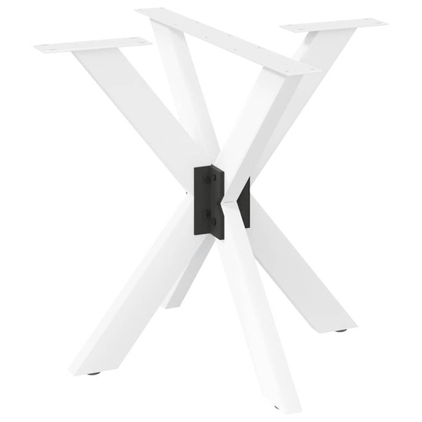 Pata de mesa comedor forma araña blanco 85x85x(72-73) cm acero D