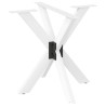 Pata de mesa comedor forma araña blanco 85x85x(72-73) cm acero 1