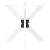 Pata de mesa comedor forma araña blanco 85x85x(72-73) cm acero 4