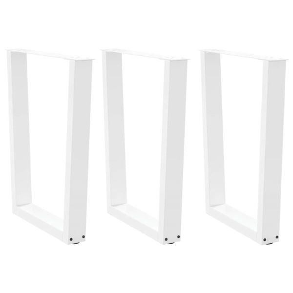 Patas para mesa de comedor forma V 2 uds blanco 70x(72-73.3) cm D