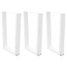 Pernas para mesa de jantar em V 3 peças. branco. 70x(72-73.3) cm. aço 1