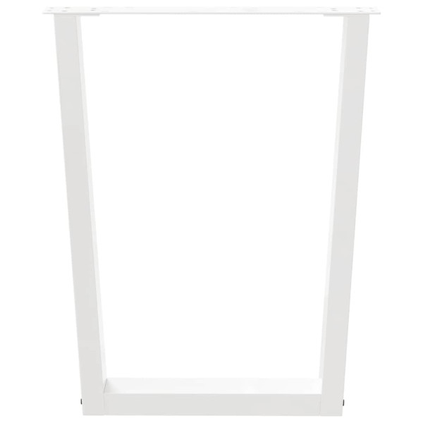 Patas para mesa de comedor forma V 2 uds blanco 70x(72-73.3) cm M 5