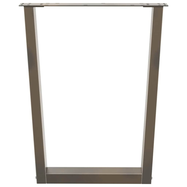 Pés para mesa de jantar em formato de V. 3 peças. aço natural. 70x(72-73.3) cm. aço M 5