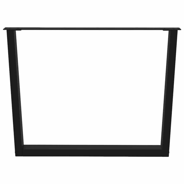 Patas mesa comedor forma V 2uds acero negro 100x(72-73.3) cm M 5