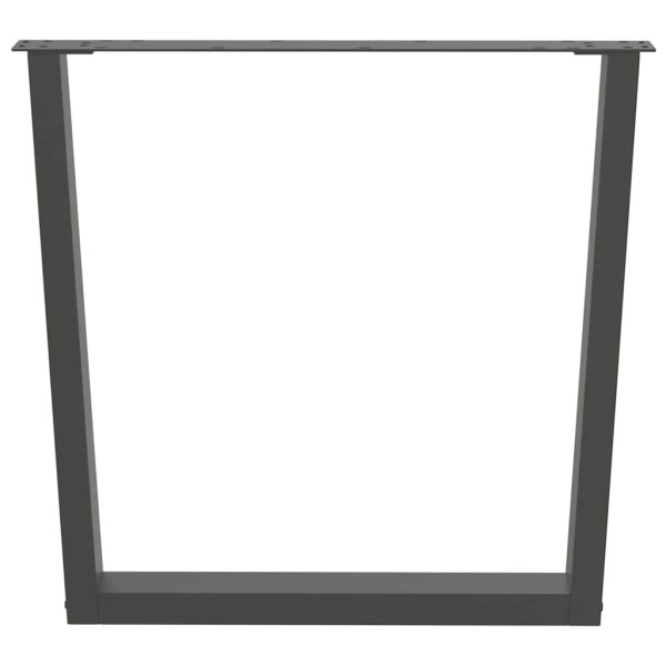 Pés para mesa de jantar em forma de V. 2 peças. antracite. 90x (72-73.3) cm. aço M 5