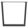 Pés para mesa de jantar em forma de V. 2 peças. antracite. 90x (72-73.3) cm. aço 5